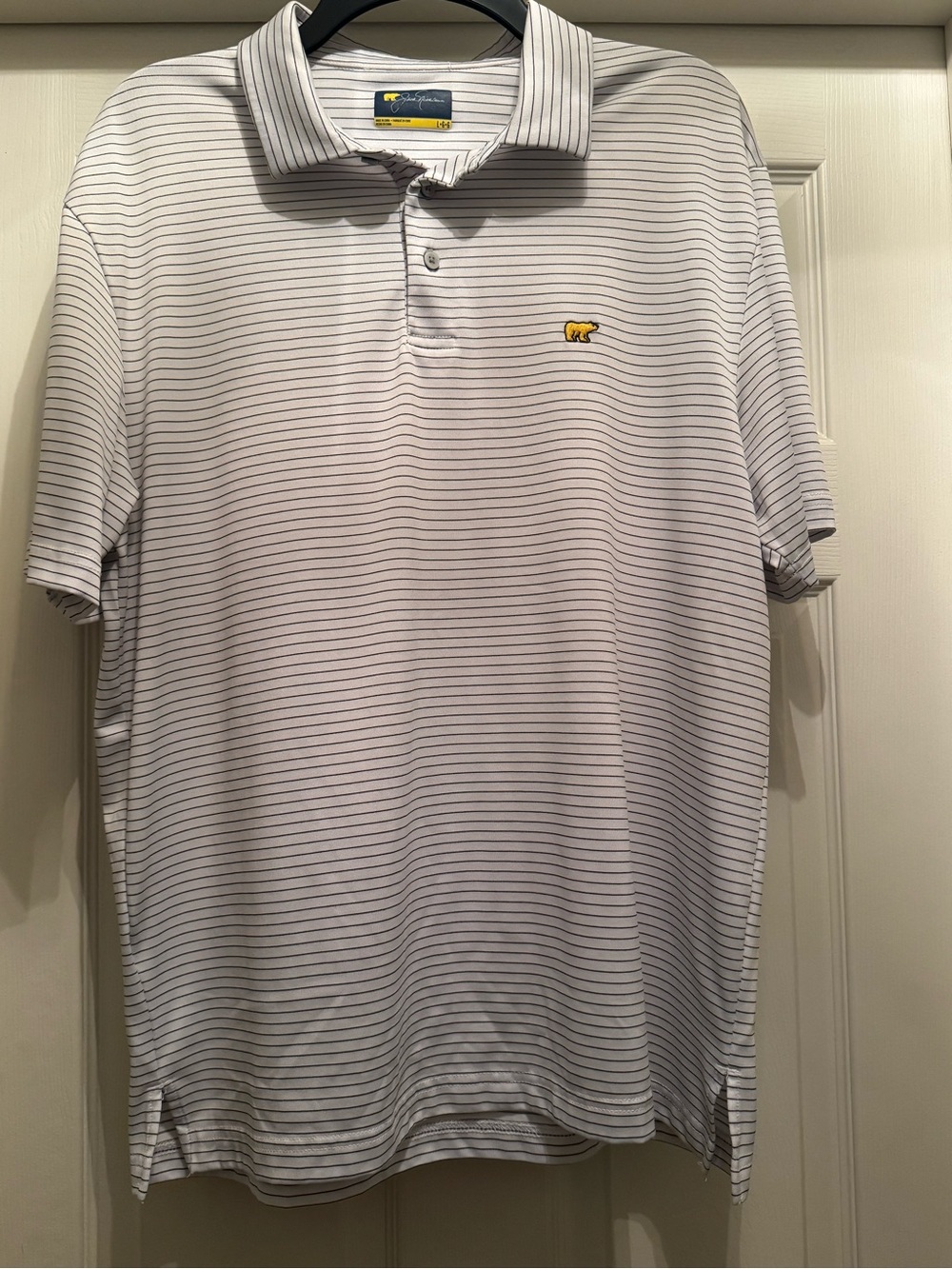 Jack Nicklaus White Striped Polo Shirt